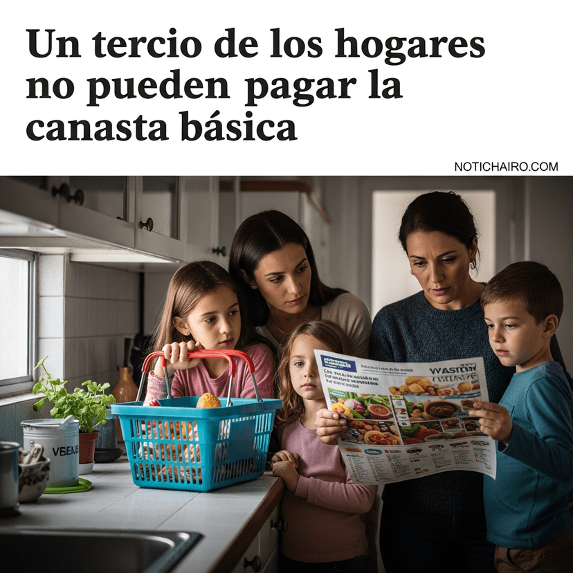 Un tercio de los hogares no pueden pagar la canasta básica