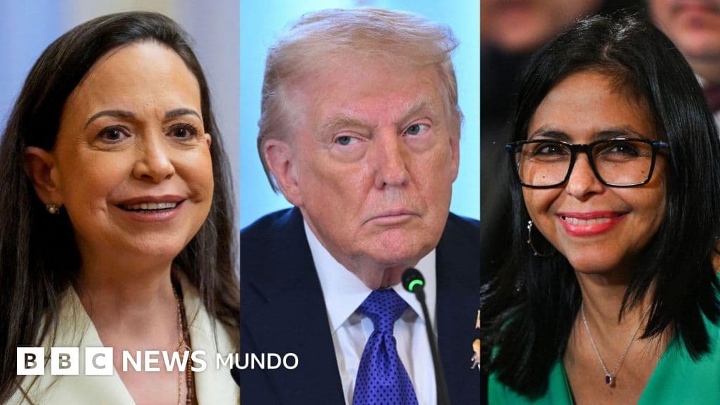 Trump elogia a la presidenta de Venezuela, Delcy Rodríguez, tras mantener una charla antes de reunirse con la líder opositora María Corina Machado